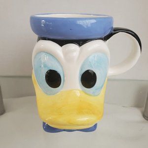 Disney Donald Duck Head Mug 3D Coffee Cup Rare